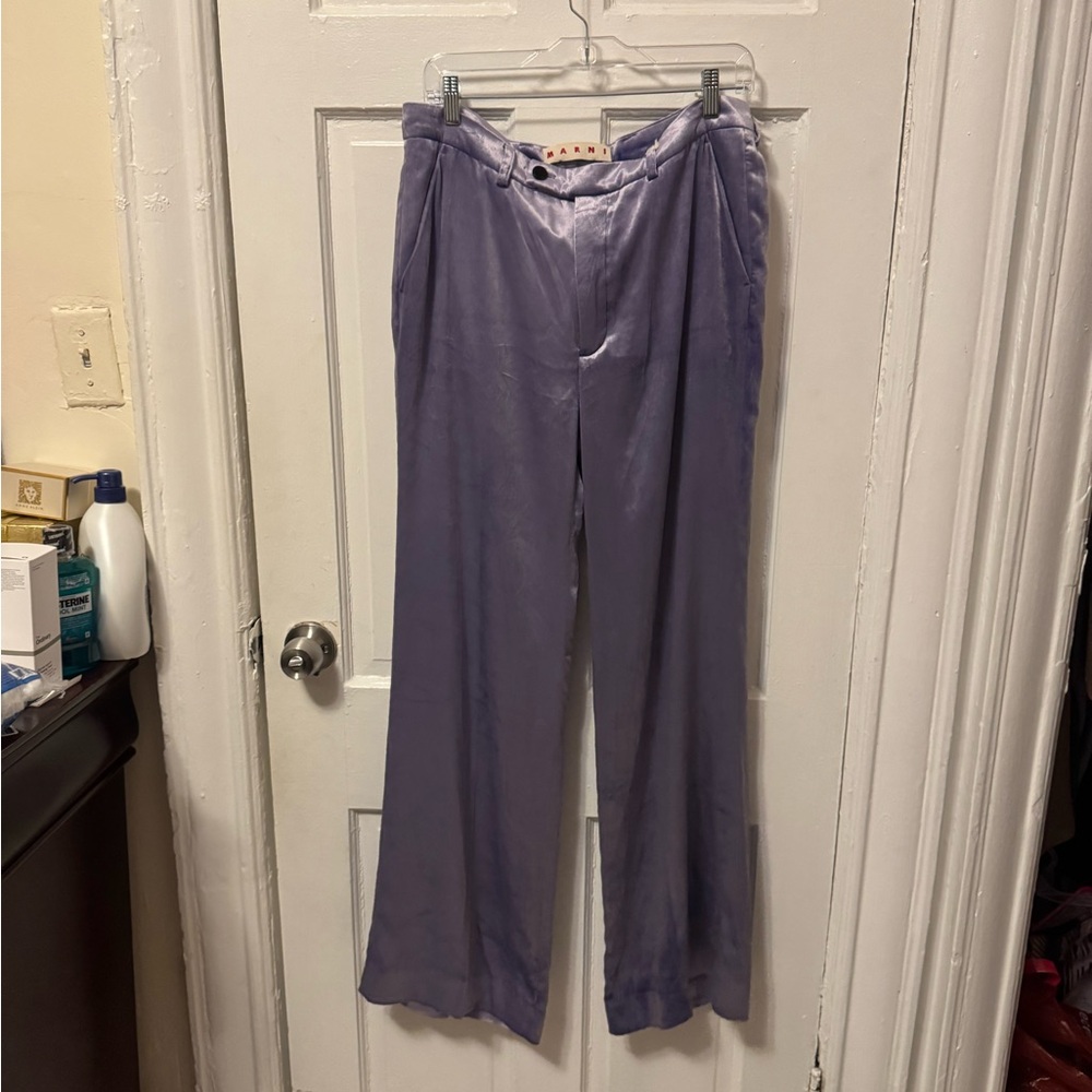 Women’s Suede Purple Trousers